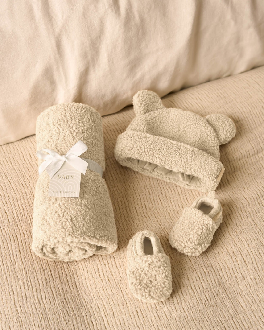 Borg Baby Blanket in Off White