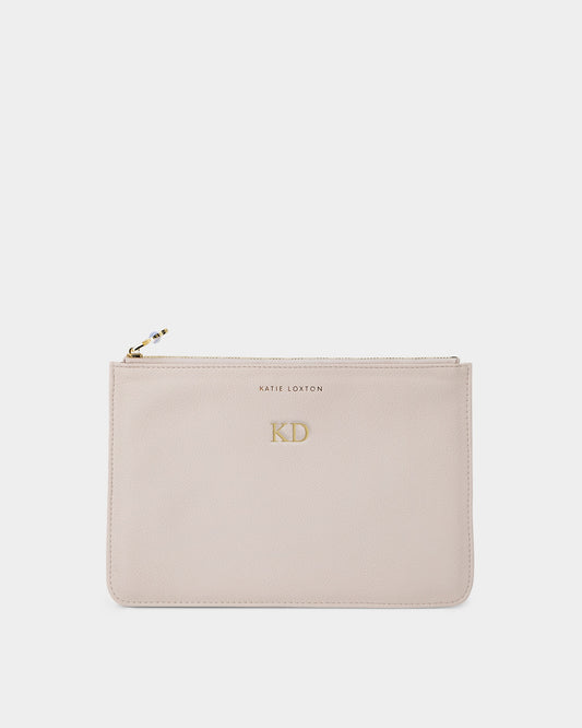 Birthstone Pouch 'June' in Warm Grey