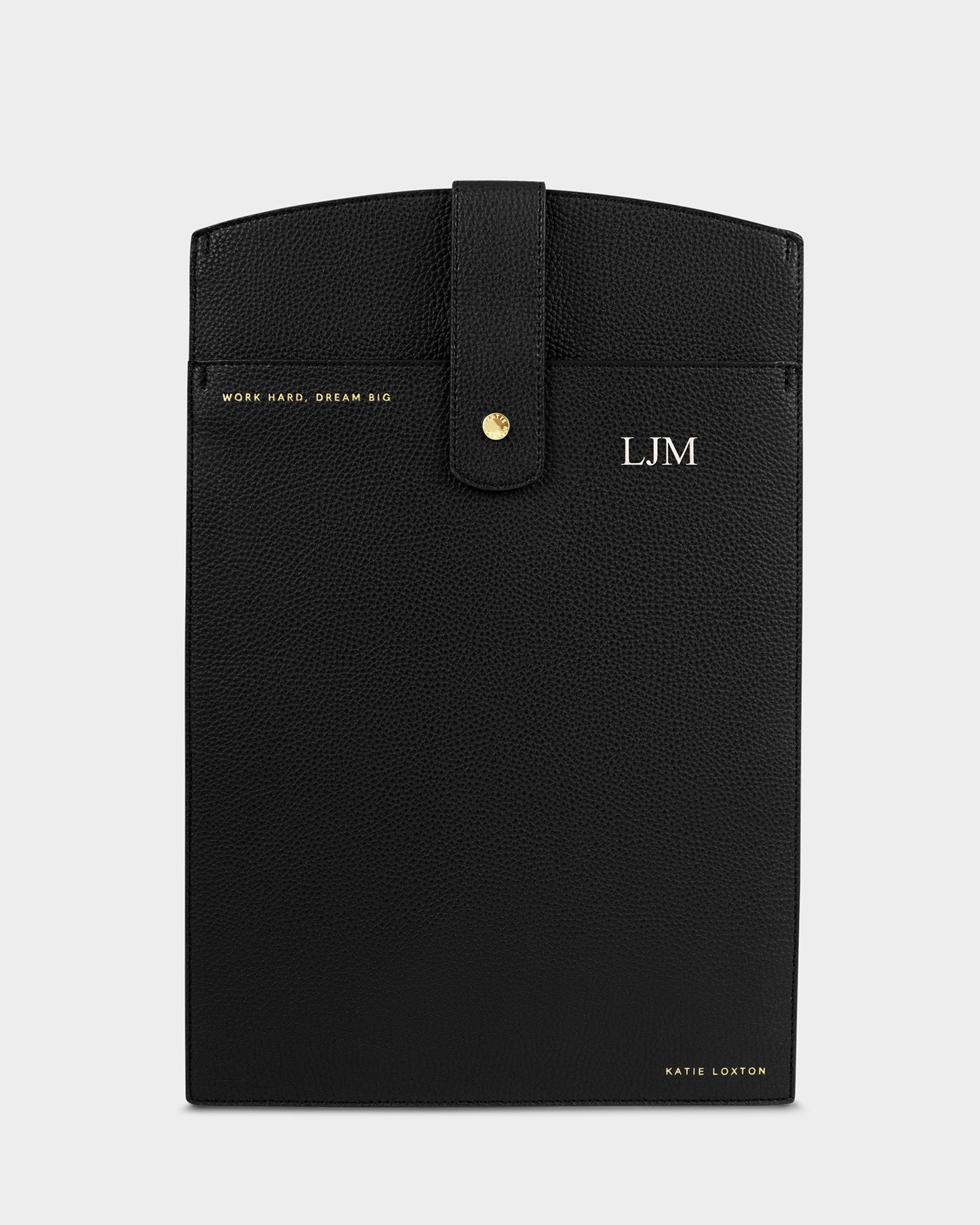 Laptop Sleeve 'Work Hard  Dream Big' in Black