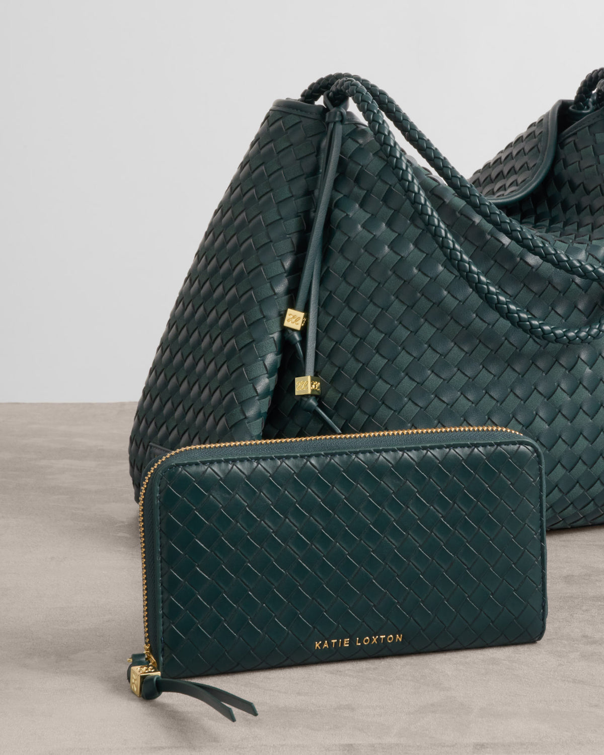 Nova Woven Texture Large Purse in Deep Teal