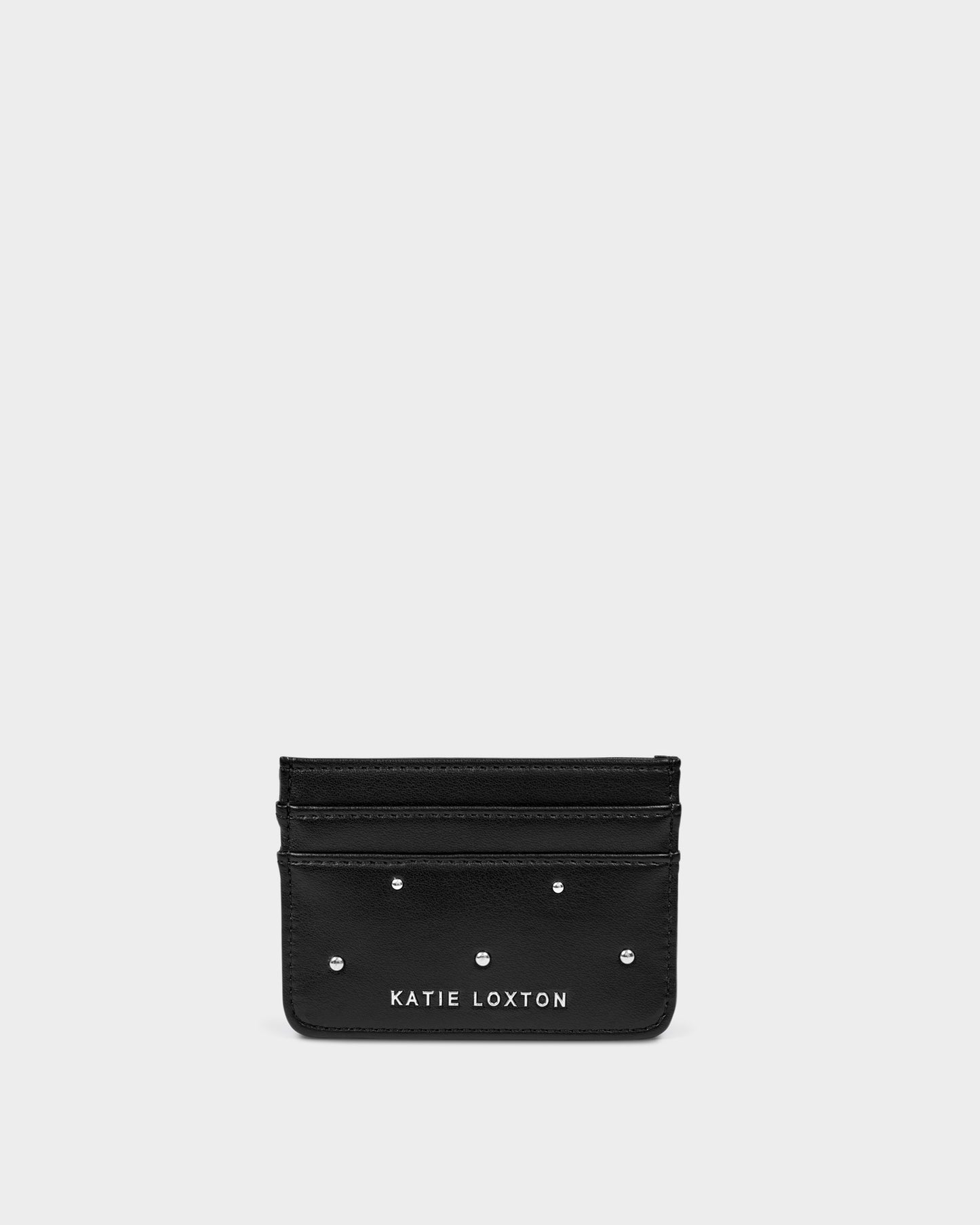 Avery Studded Card Holder in Black