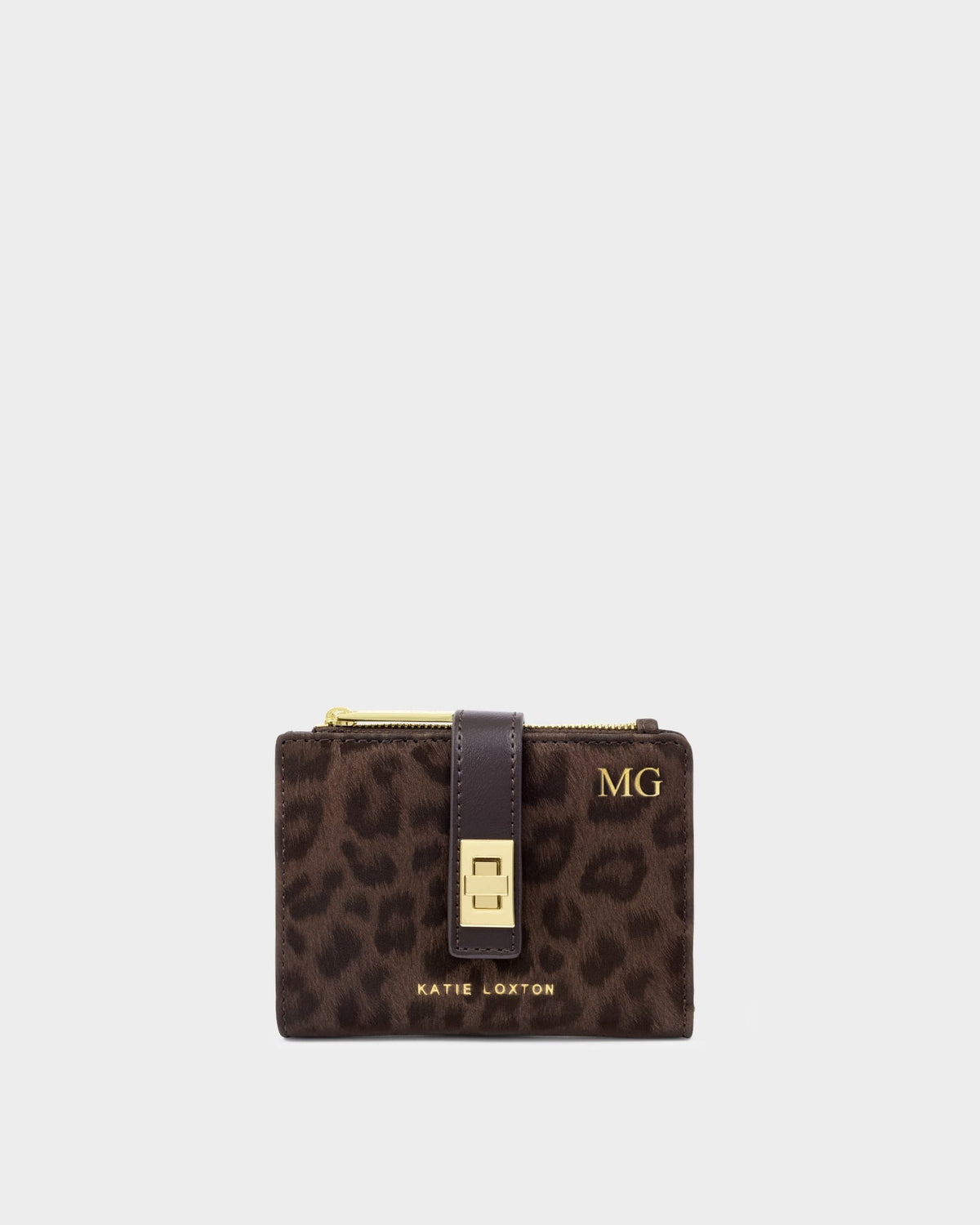 Orin Twist Lock Purse in Chocolate Leopard