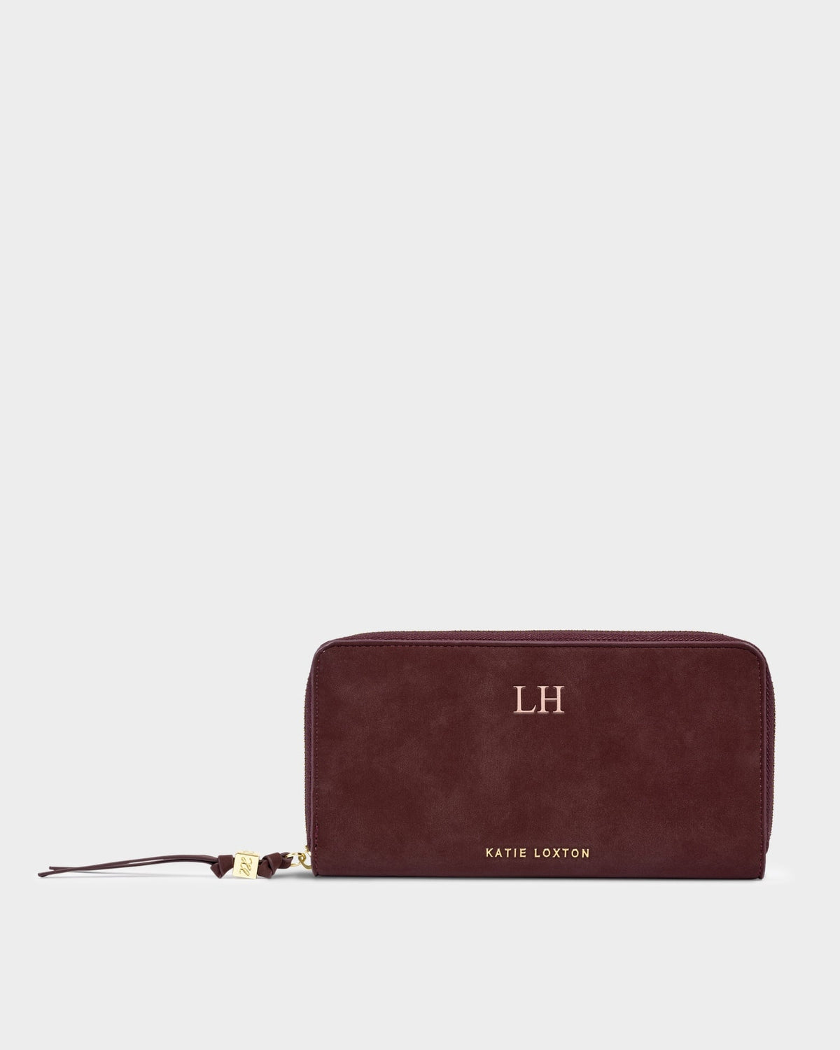 Large Suedette Purse in Cherry