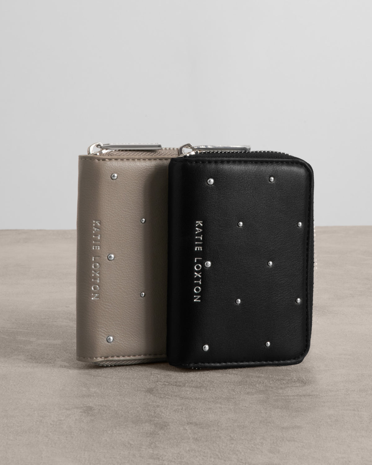 Klara Studded Concertina Purse in Black