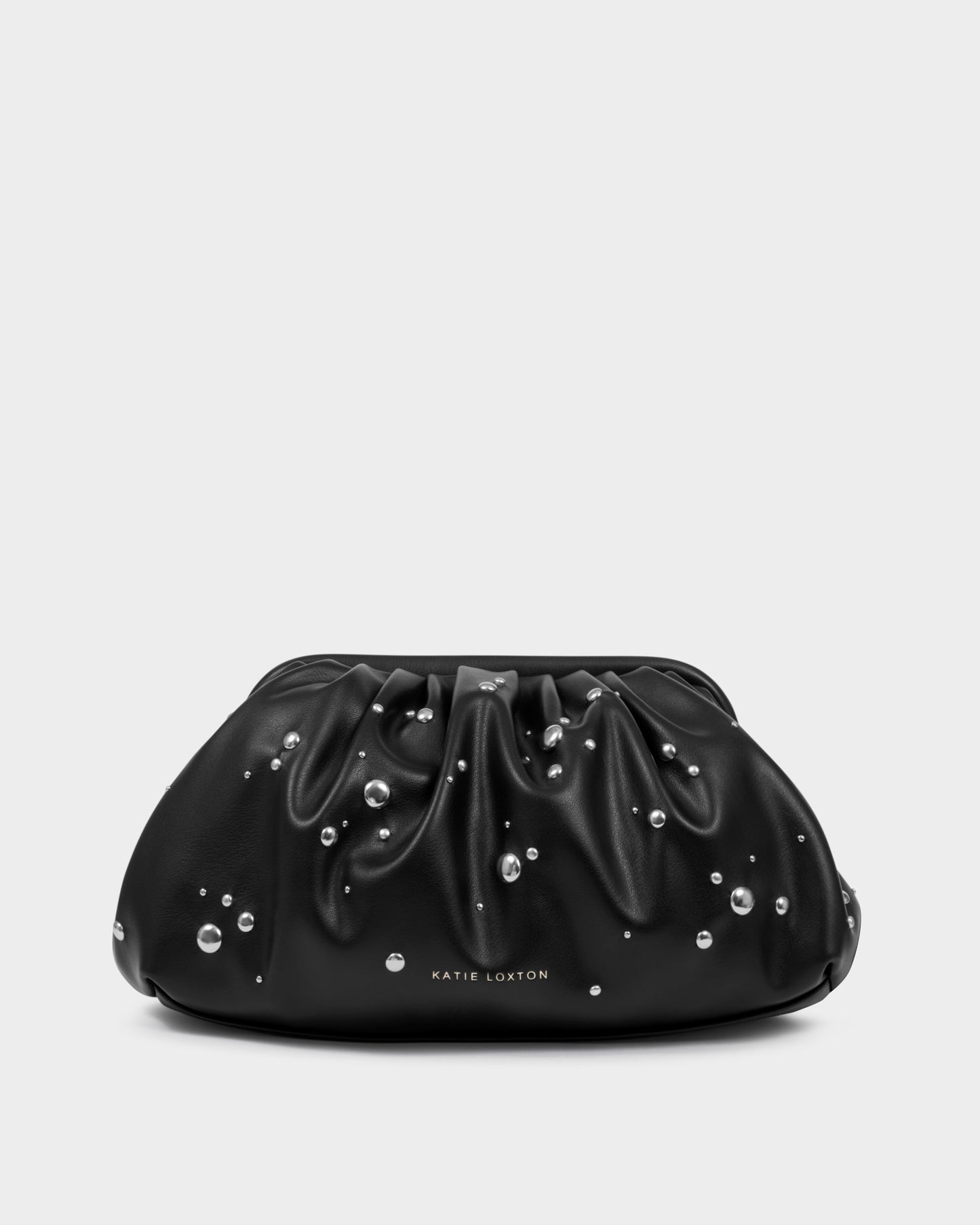 Paloma Studded Clutch in Black