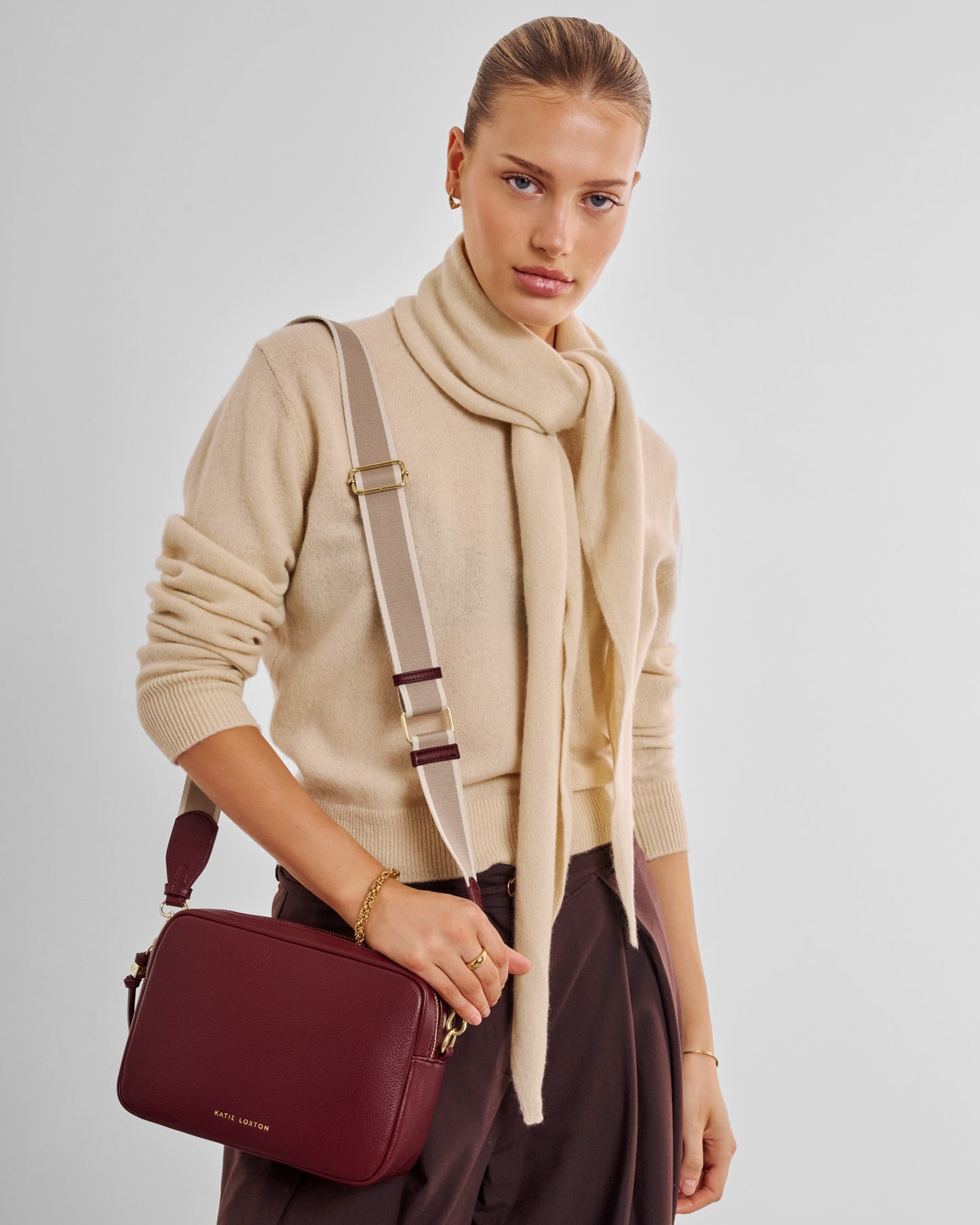Lottie Large Crossbody Bag in Cherry