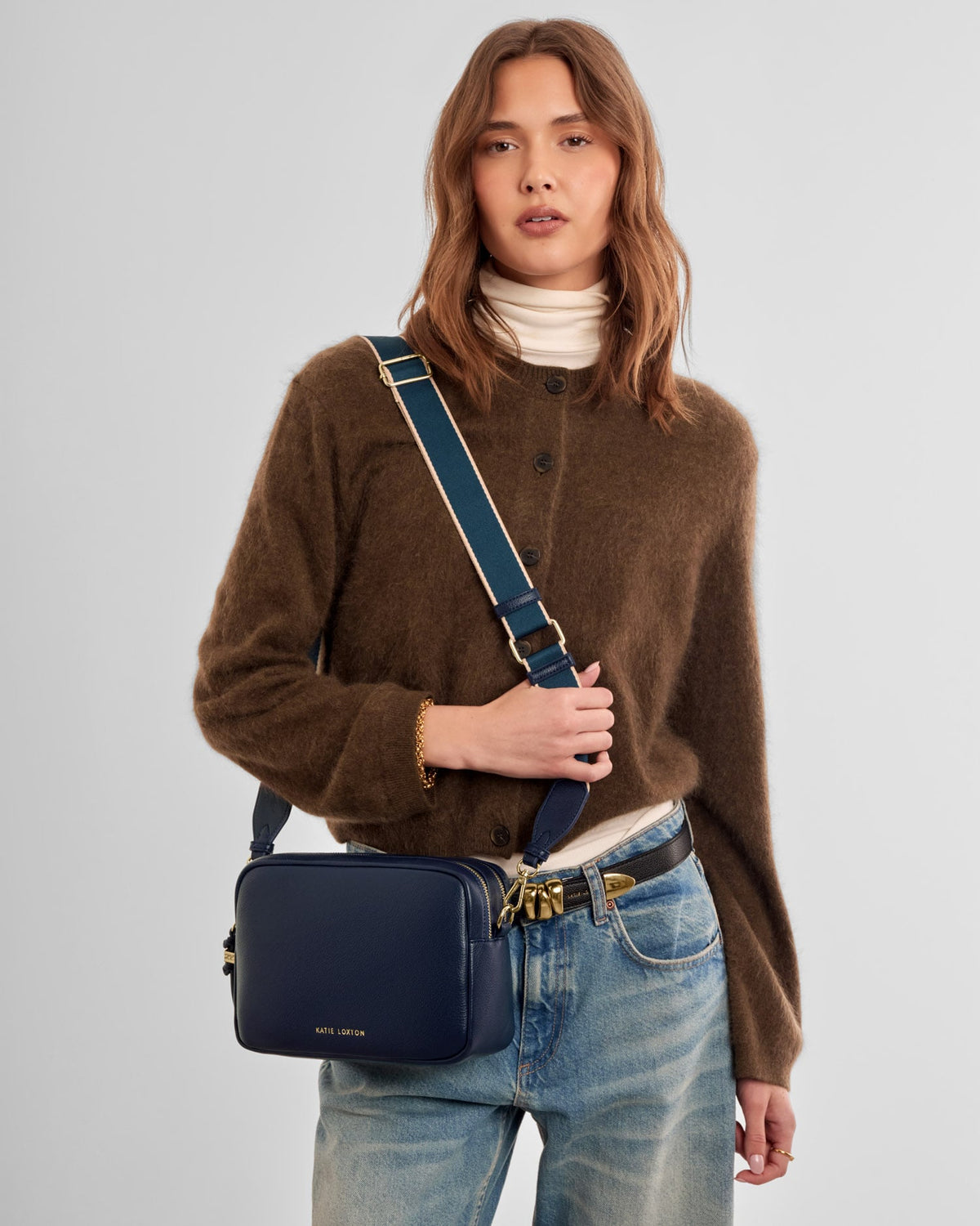 Lottie Large Crossbody Bag in Navy