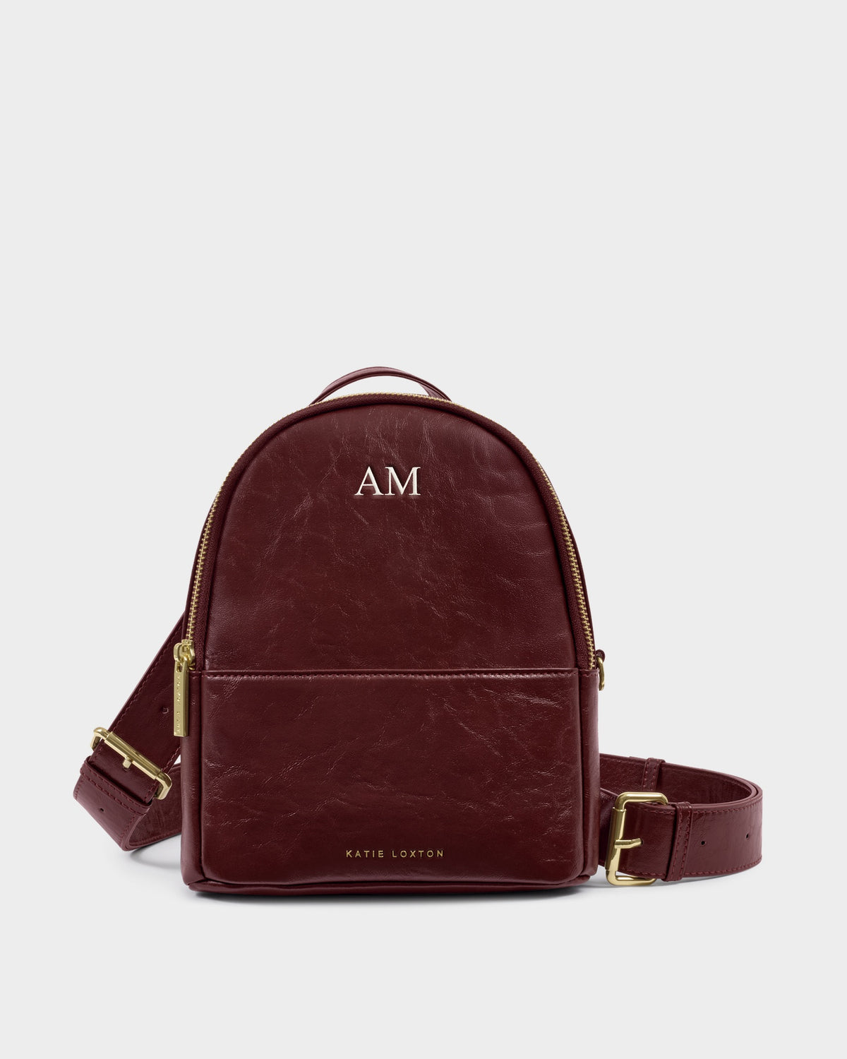 Mika Small Distressed Backpack in Cherry