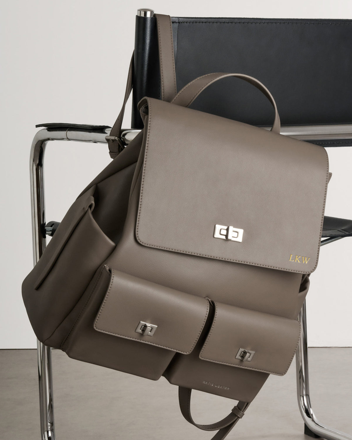 Tara Twist Lock Backpack in Mink