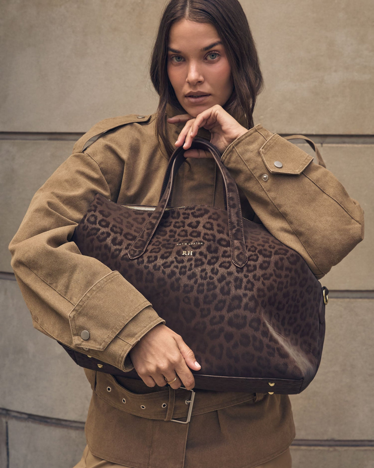 Milan Cabin Bag in Chocolate Leopard