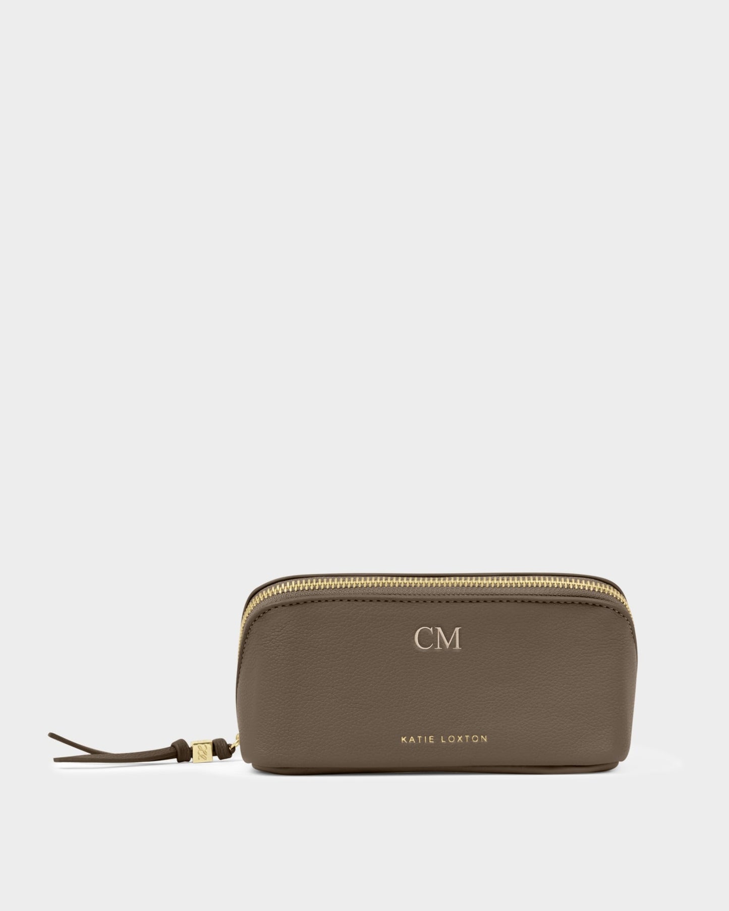 Fold-Out Mirror Makeup Bag in Mink