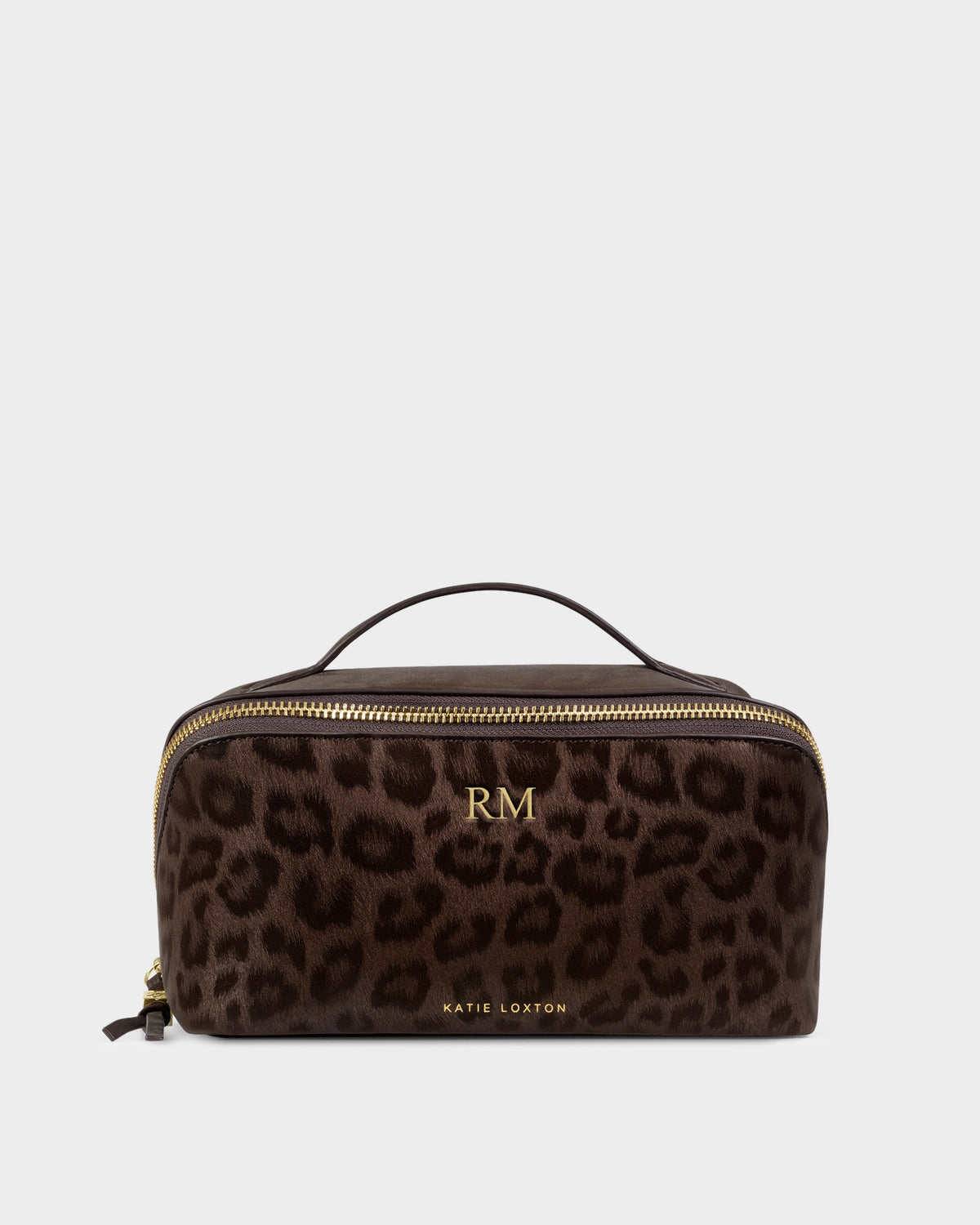Soho Medium Makeup and Wash Bag in Chocolate Leopard