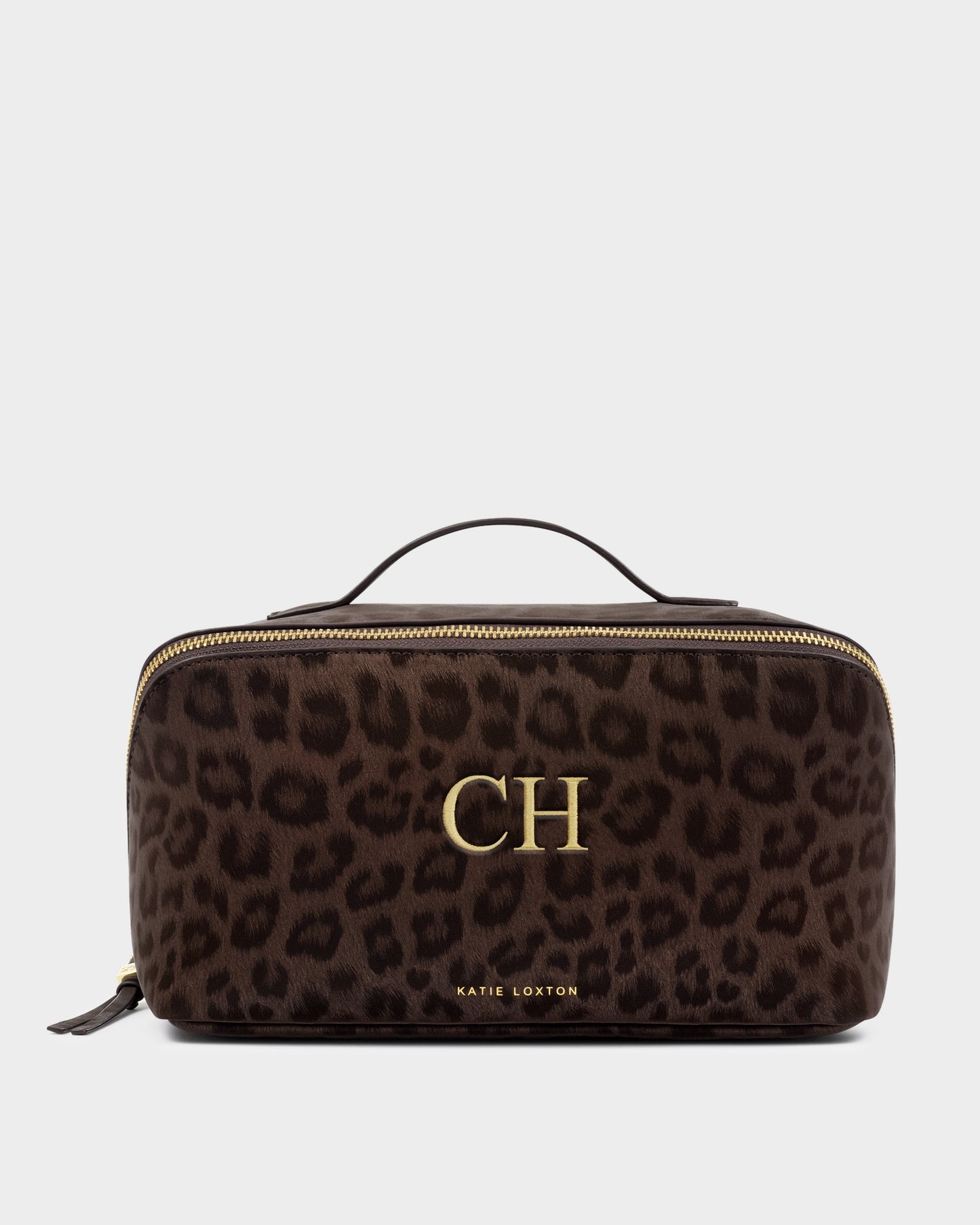 Soho Large Makeup and Wash Bag in Chocolate Leopard