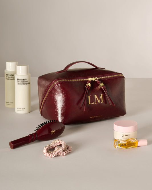Soho Large Makeup and Wash Bag in Cherry