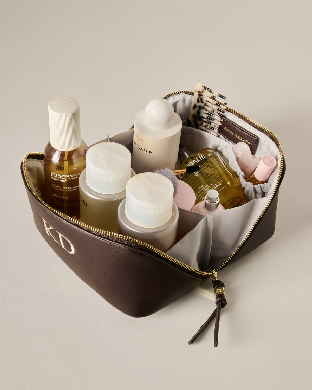 Soho Medium Makeup and Wash Bag in Bitter Chocolate