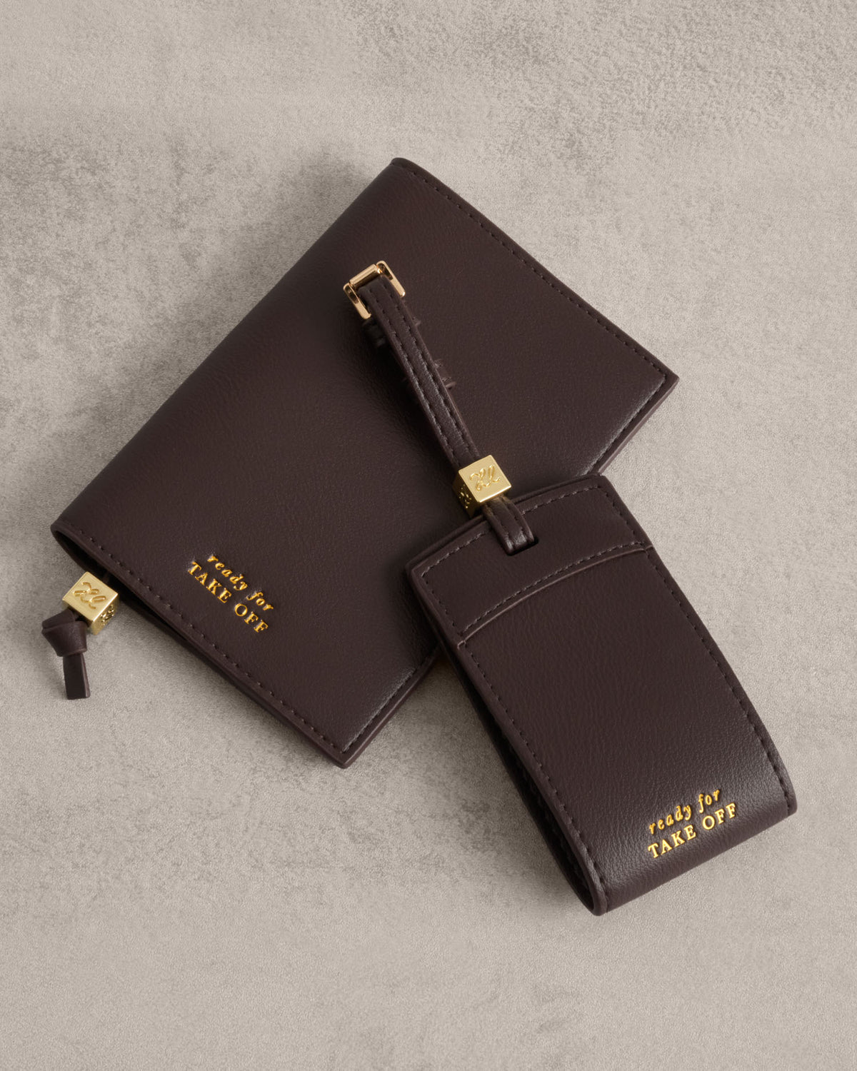 Passport Cover 'Ready For Takeoff' in Chocolate