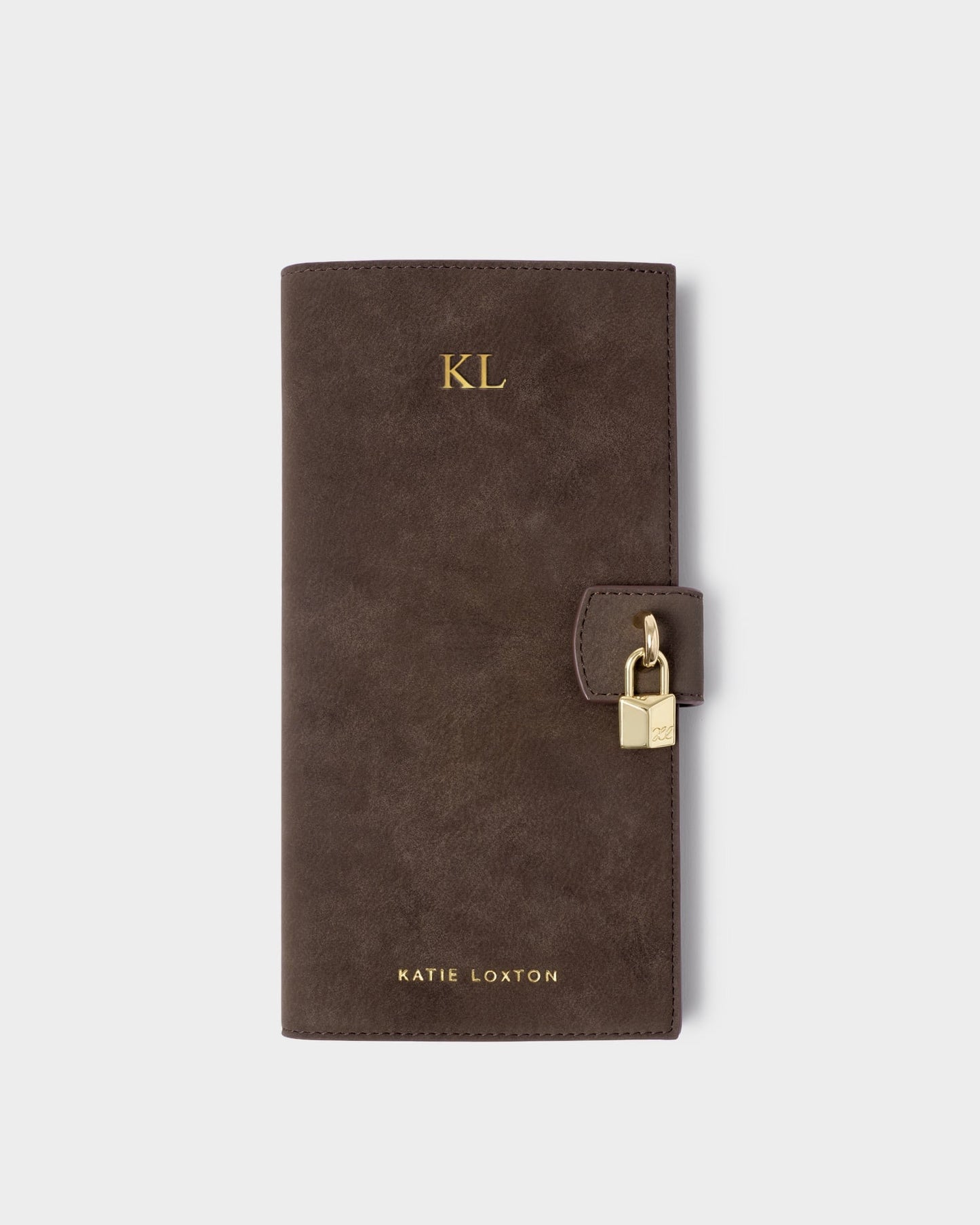 Charlbury Suedette Travel Wallet in Chocolate