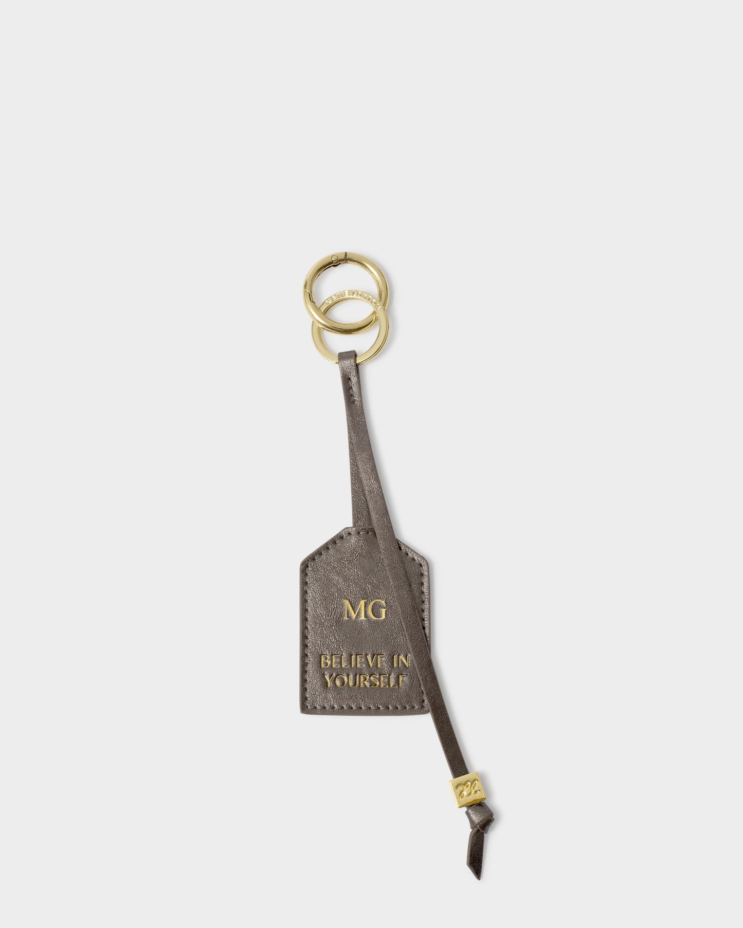 Sentiment Tag Keyring 'Believe In Yourself' in Pewter