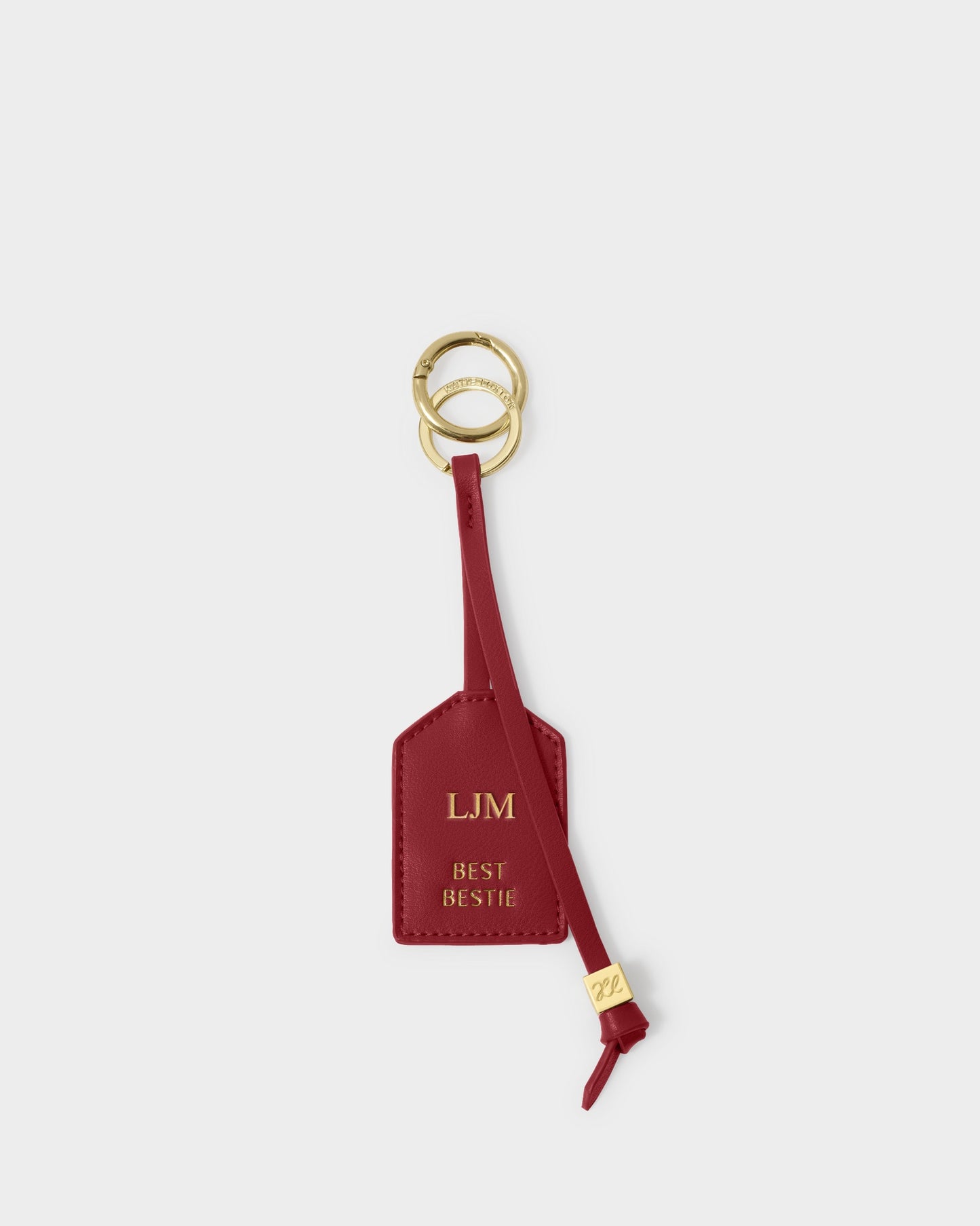 Sentiment Tag Keyring 'Best Bestie' in Crimson