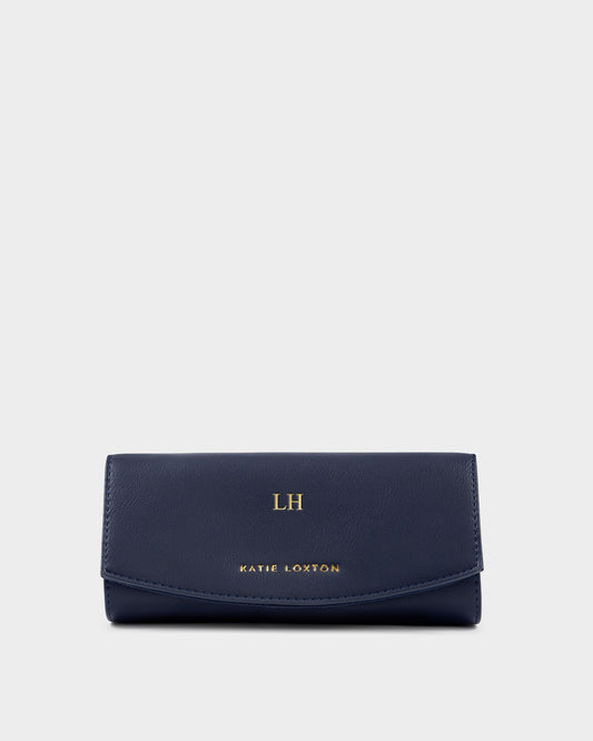 Suedette Travel Jewellery and Accessories Organiser in Navy