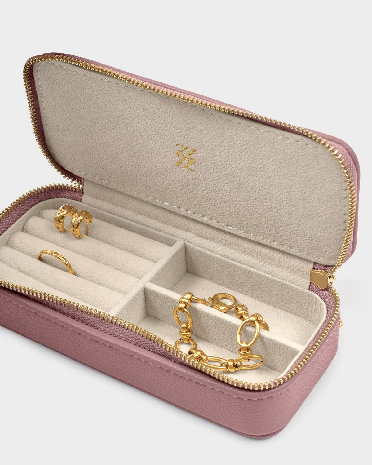 Medium Jewellery Box in Deep Rose