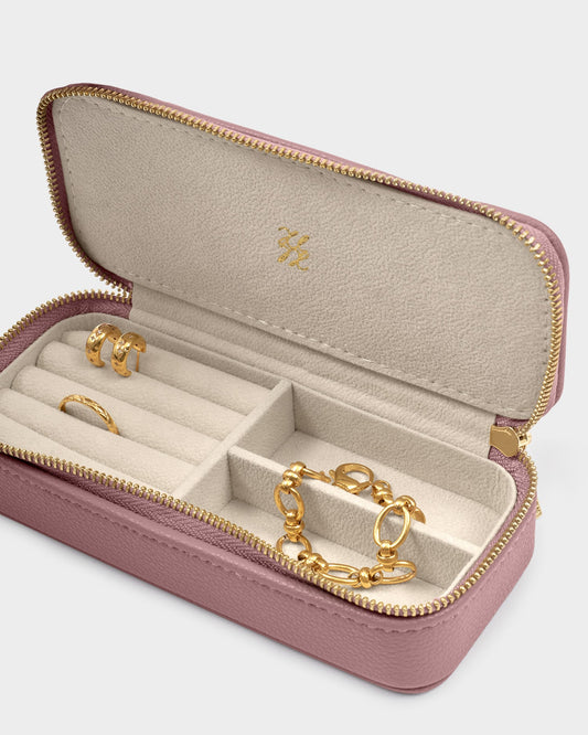 Medium Jewellery Box in Deep Rose