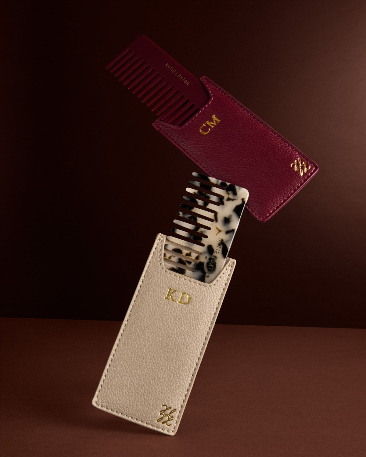Hair Comb and Case in Pale Tortoiseshell