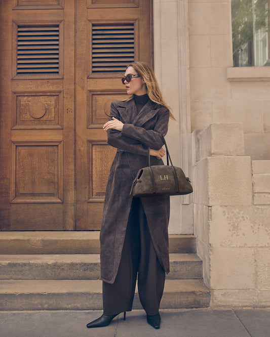 Madison Suedette Shoulder Bag in Bitter Chocolate