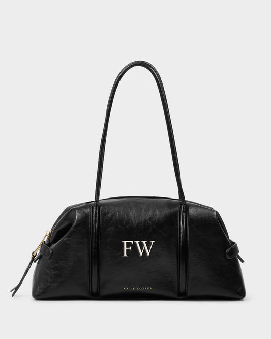 Madison Shoulder Bag in Distressed Black