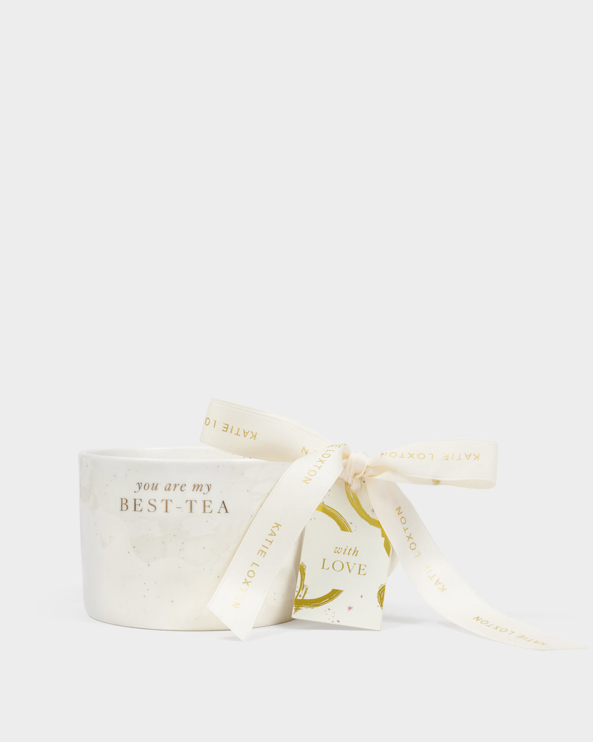 Organic Speckled Sentiment Mug with Tag 'You Are My Best-Tea'