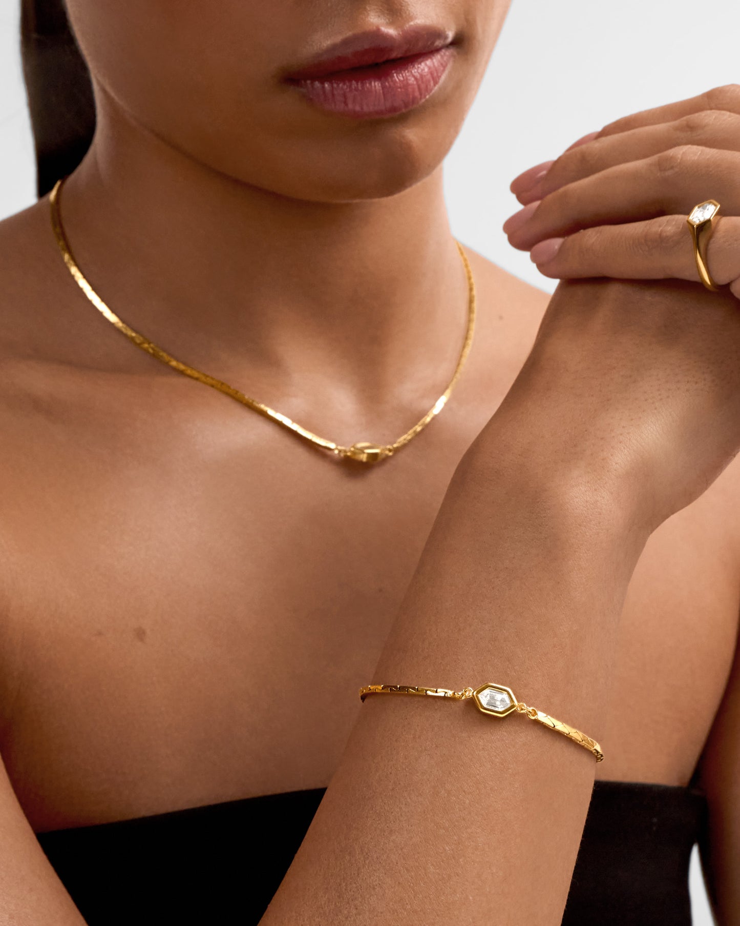 Harlequin Waterproof Gold Bracelet