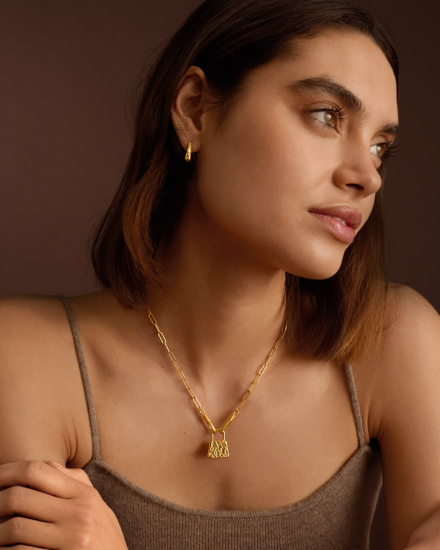 Luxe Lock Waterproof Gold Necklace