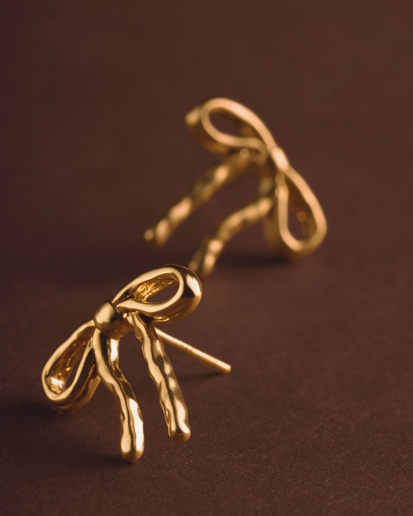 Novelle Waterproof Gold Bow Earrings