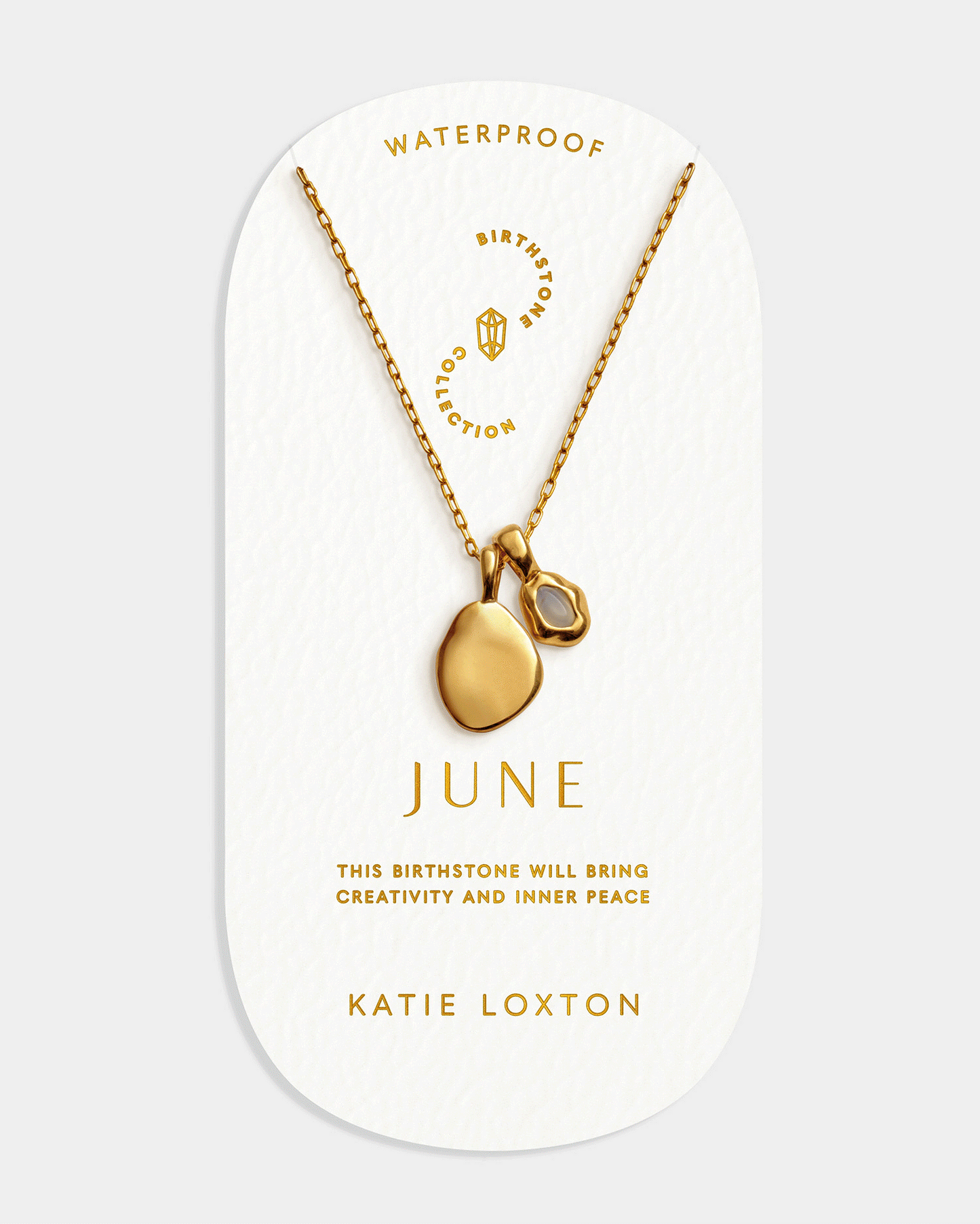'June' Waterproof Gold Birthstone Necklace¬†