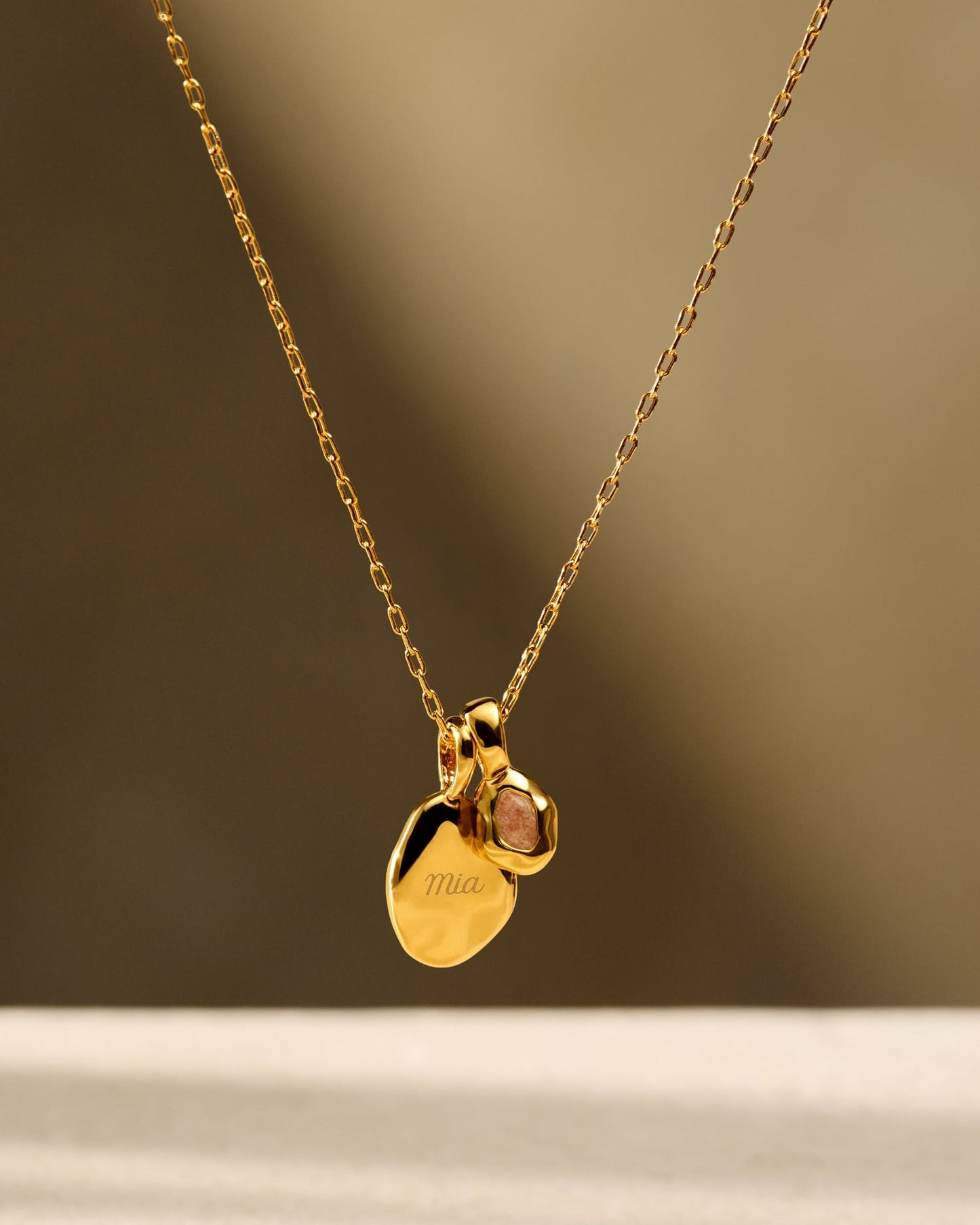 'July' Waterproof Gold Birthstone Necklace¬†