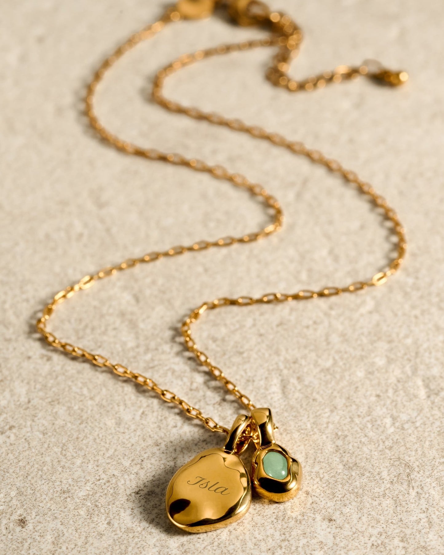 'August' Waterproof Gold Birthstone Necklace¬†