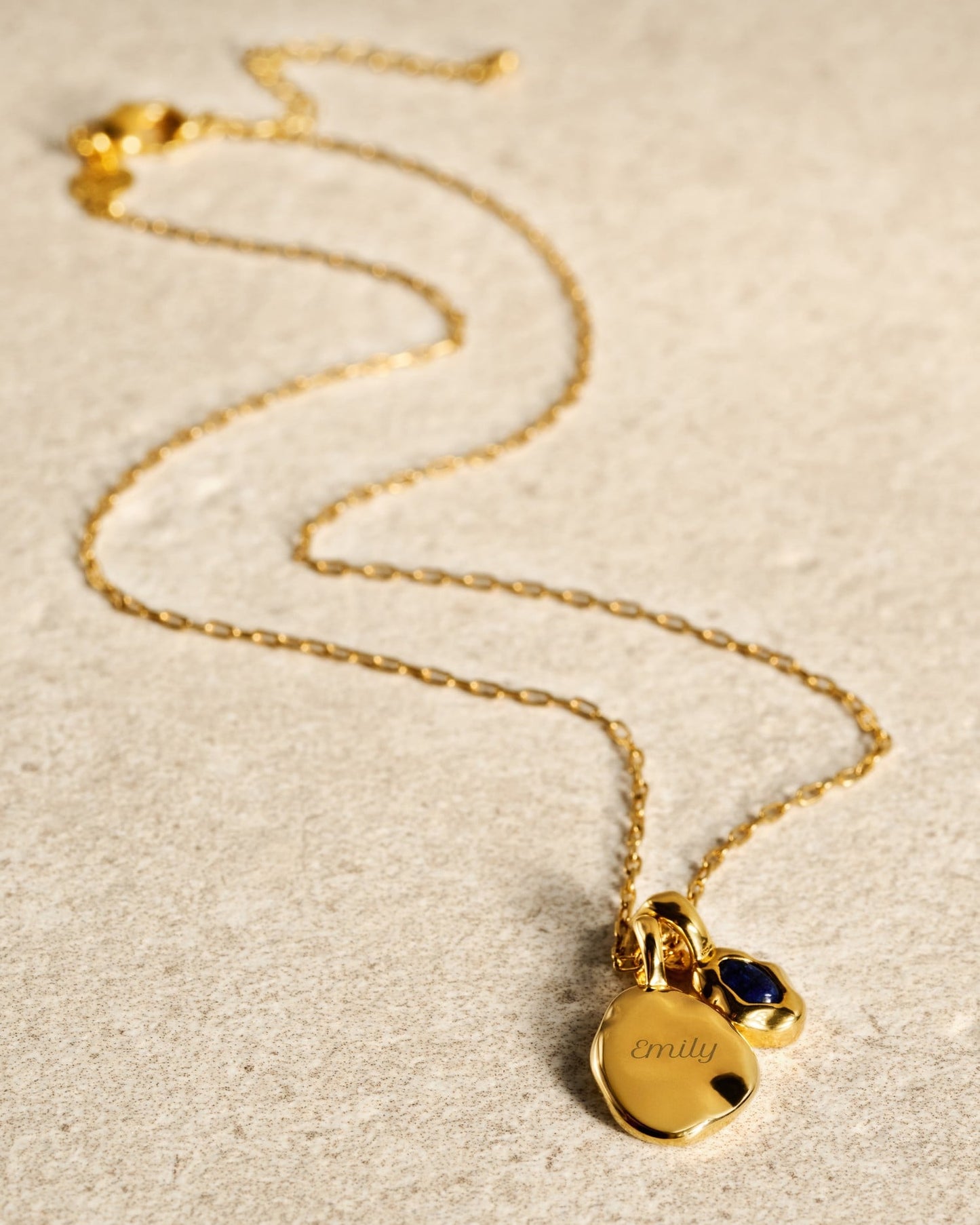'September' Waterproof Gold Birthstone Necklace¬†