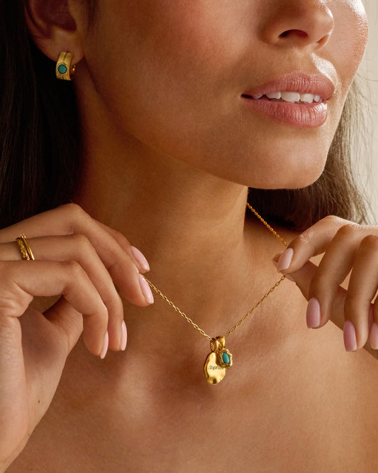 'December' Waterproof Gold Birthstone Necklace¬†