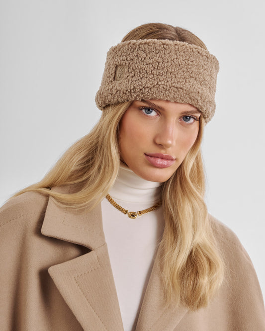 Borg Headband in Tan