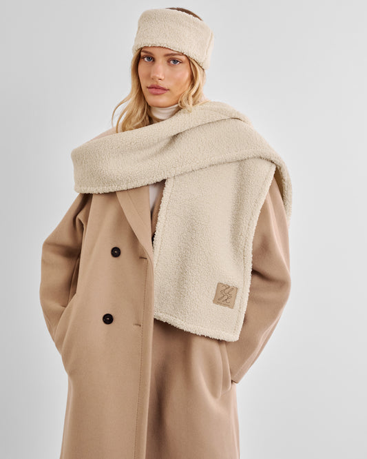 Borg Scarf in Cream