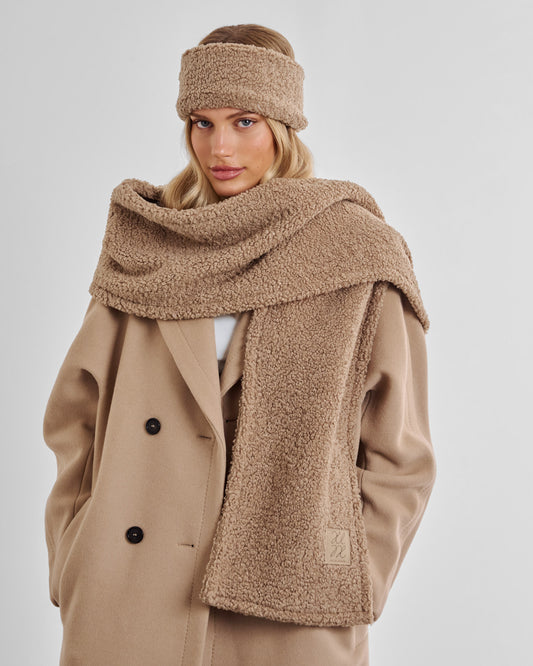 Borg Scarf in Tan