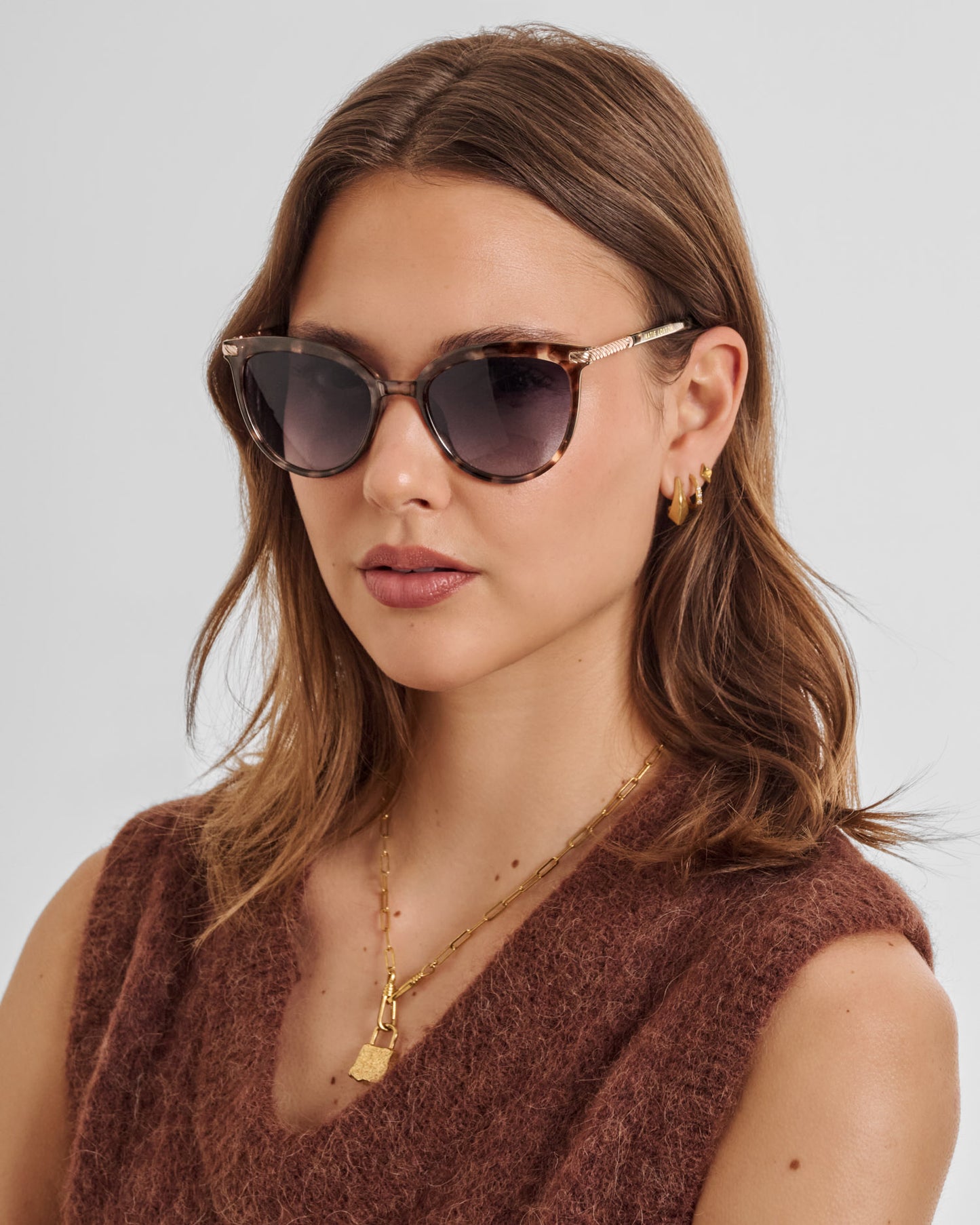 Ravello Round Sunglasses in Transparent Light Tortoiseshell