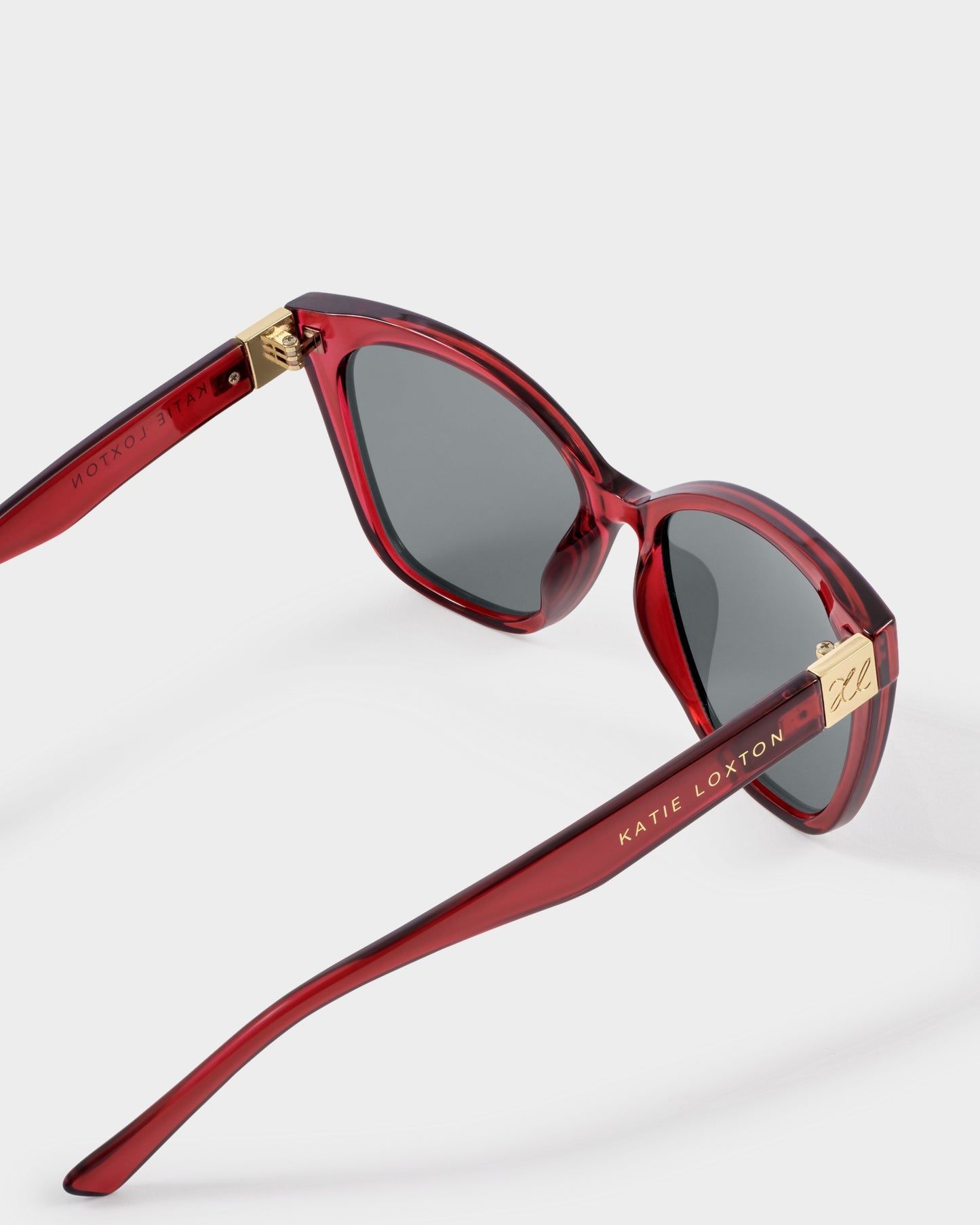 Mykonos Oversized Cat-Eye Sunglasses in Transparent Dark Cherry