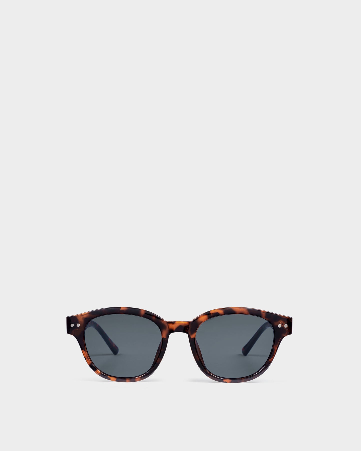 Bologna Round Square Sunglasses in Dark Tortoiseshell