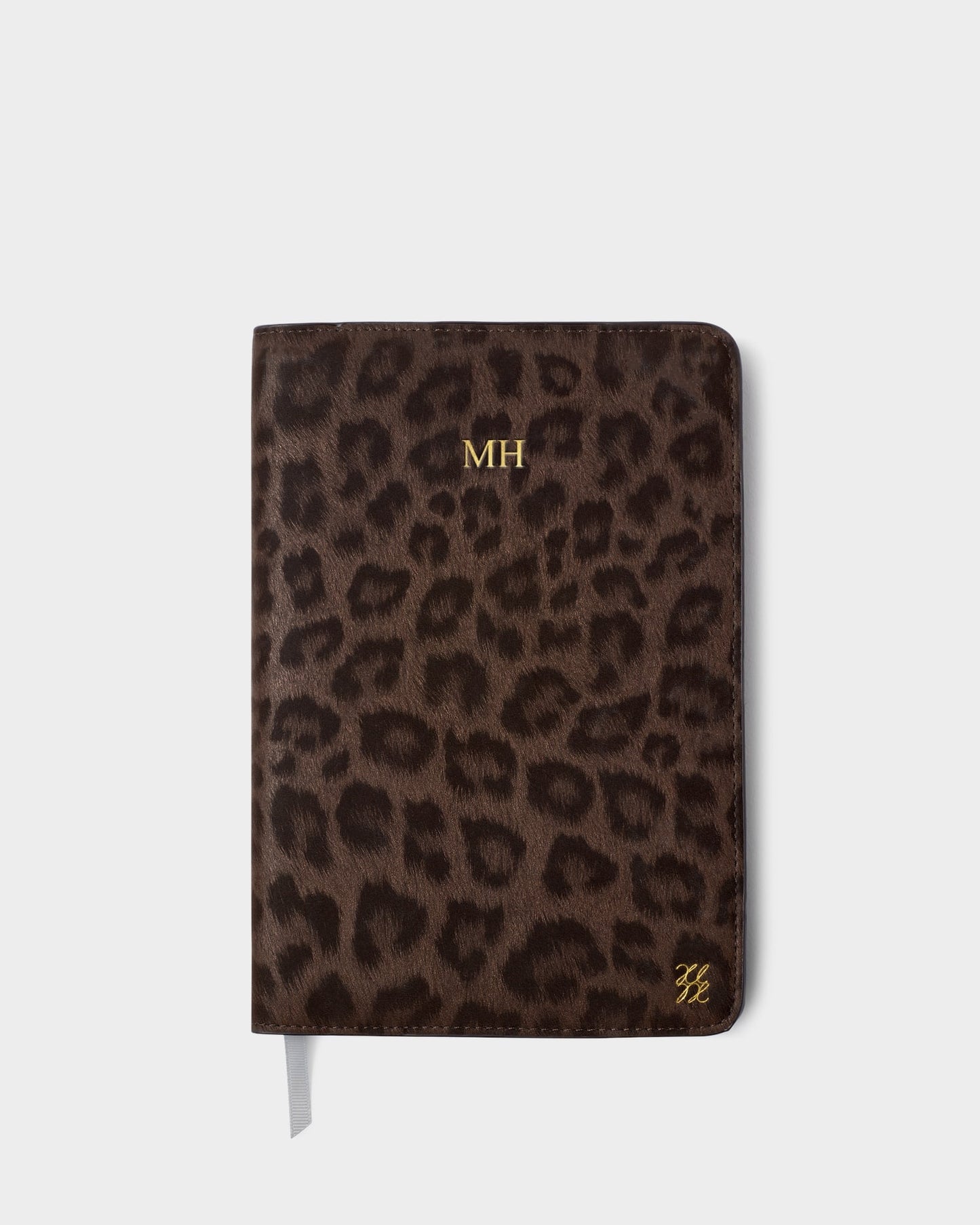 Notebook Cover and A5 Lined Notepad in Chocolate Leopard