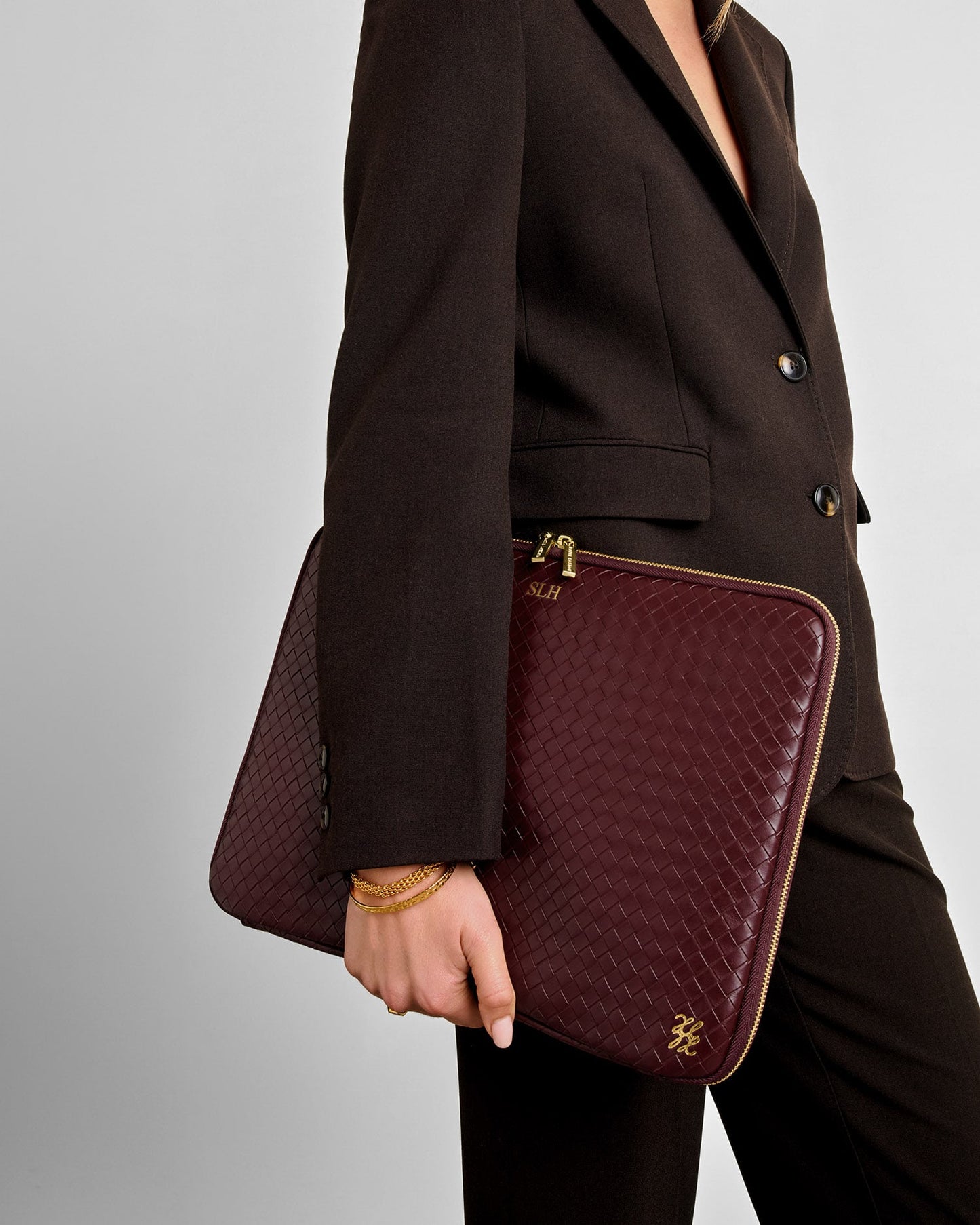 Woven Folio Laptop Case in Cherry